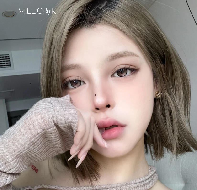 Mill Creek big eye looking circle eye colored contact lens 14.5 mm contact lenses contact lens myopia