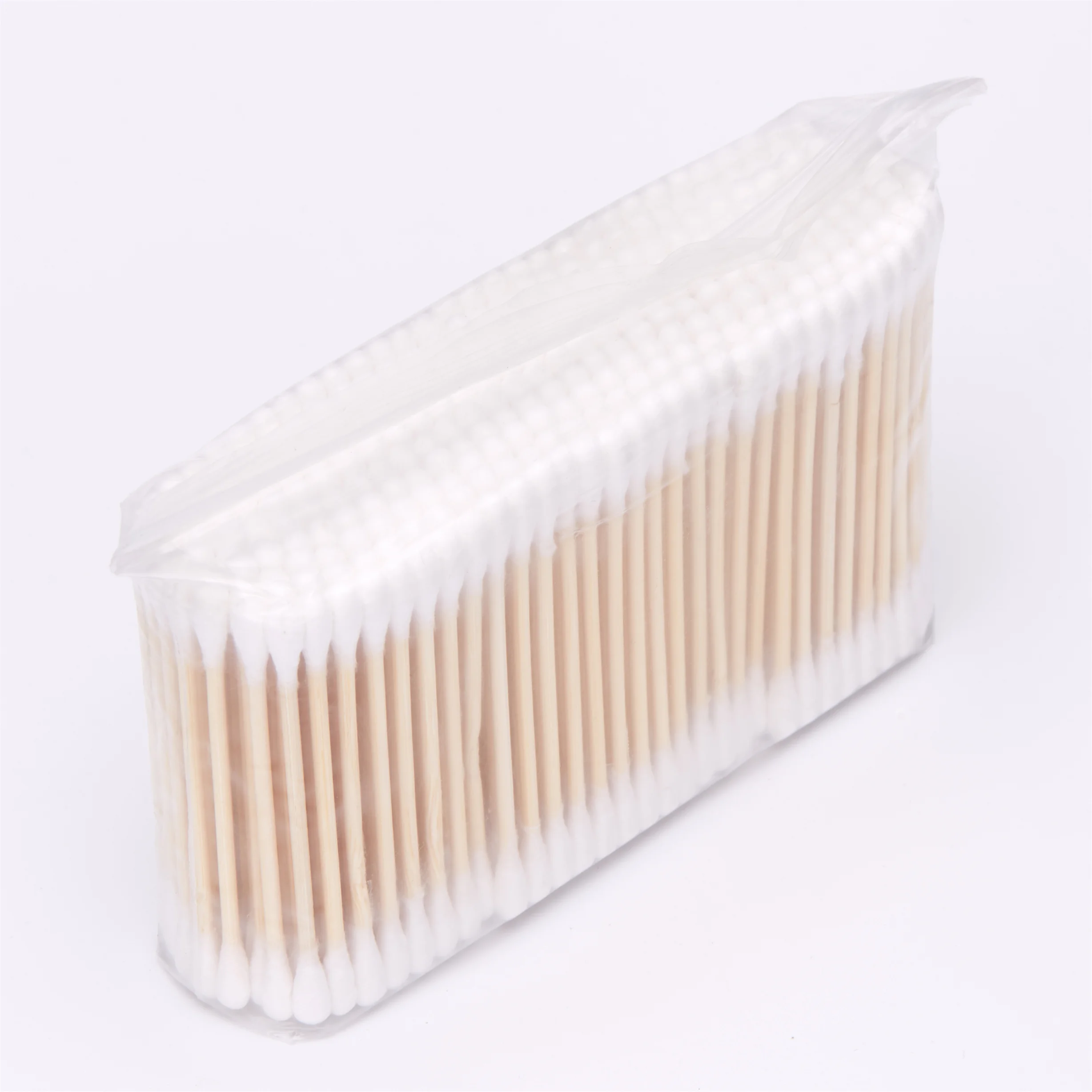 500 Pcs Disposable Eco-Friendly Wooden Sticks Double Head Cotton Buds Swab Medical cotton swabs