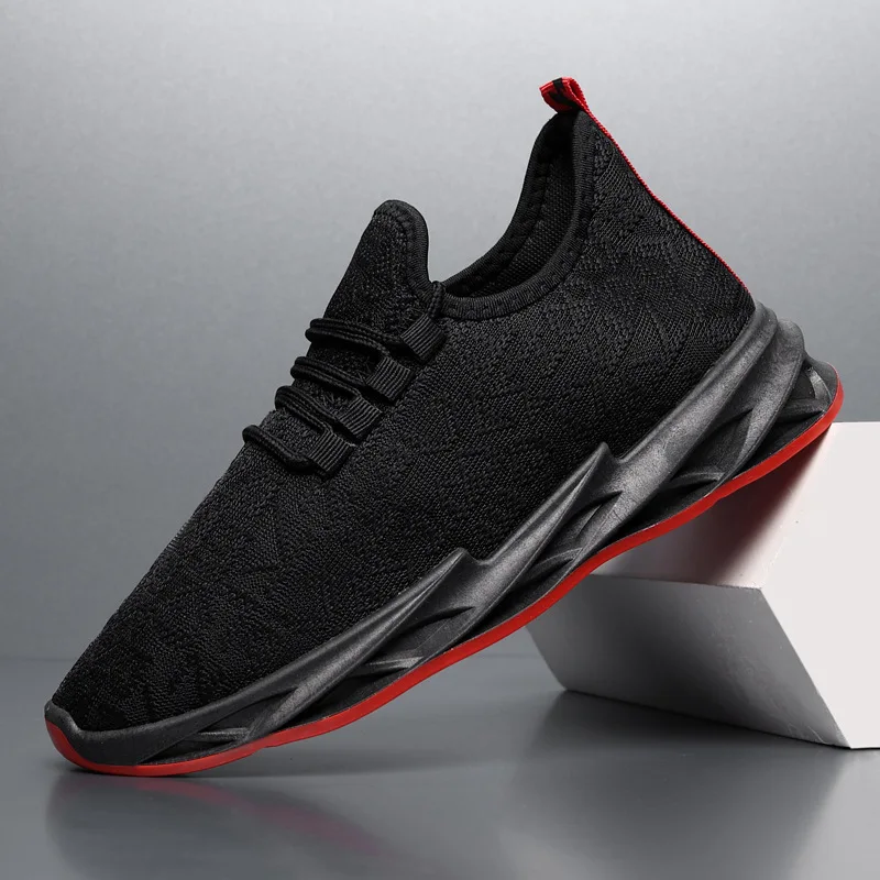 2021 Fall New Trend Breathable Flying Woven Running Fashion Shoes Casual Men Sports Shoes