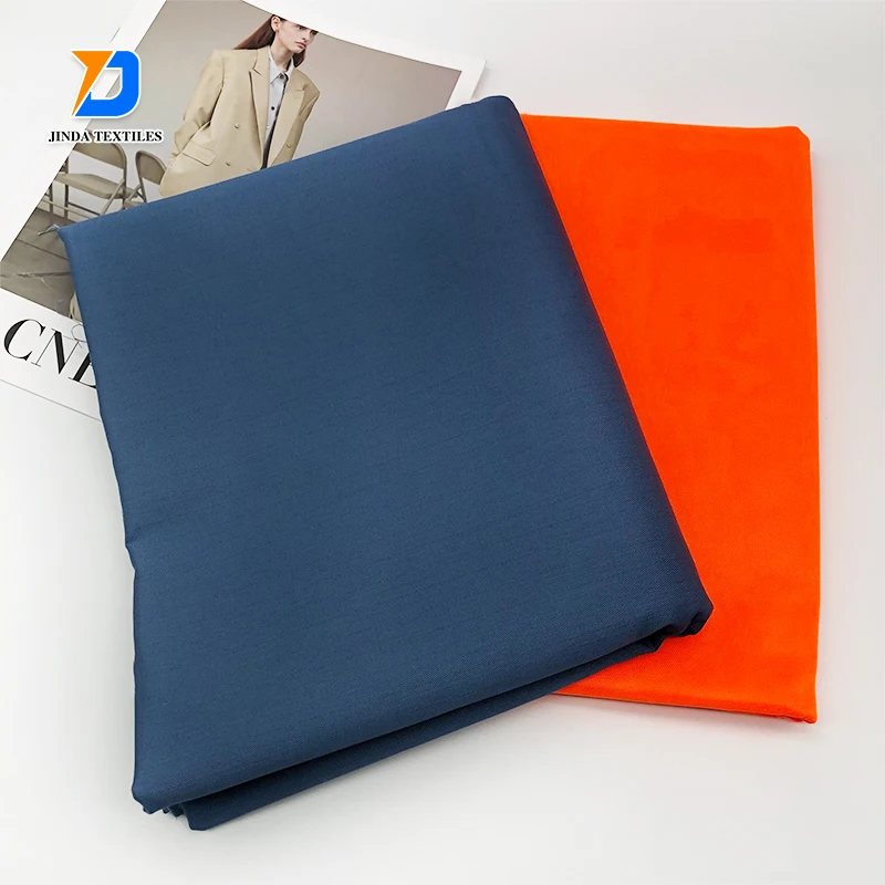 Jinda soft polyester taffeta fabric  100% polyester 210T high quality taffeta fabric for jackets lining fabric