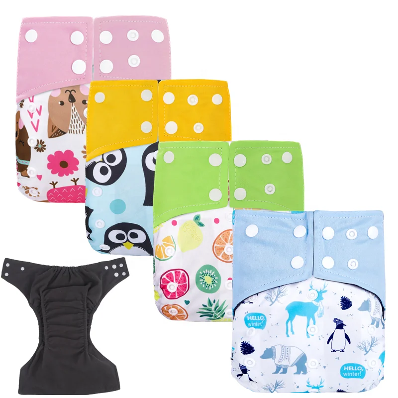 
Simfamily Reusable Bamboo Charcoal Cloth Diaper Waterproof B Grade Baby Diapers Double Gussets Charcoal Nappy Wholesale 