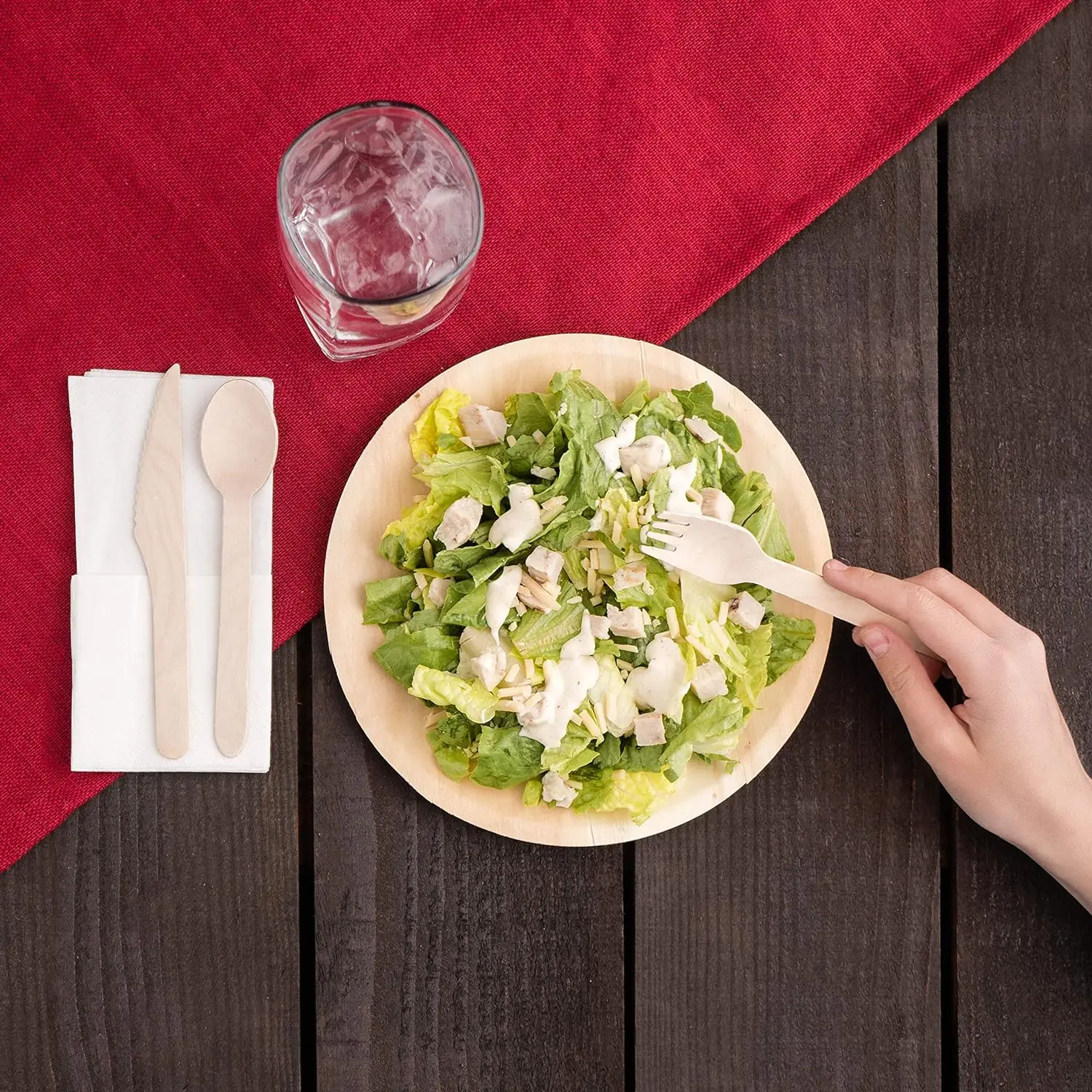 Wholesale 160mm Disposable Wooden Spoon Biodegradable Natural Birch Wood Cutlery Compostable Natural Wooden Spoon