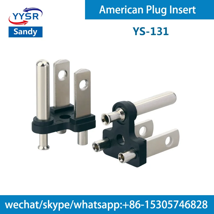 american plug insert(YS-131 UL 15A 2-pole,3 wire grounding plug) for power supply cords