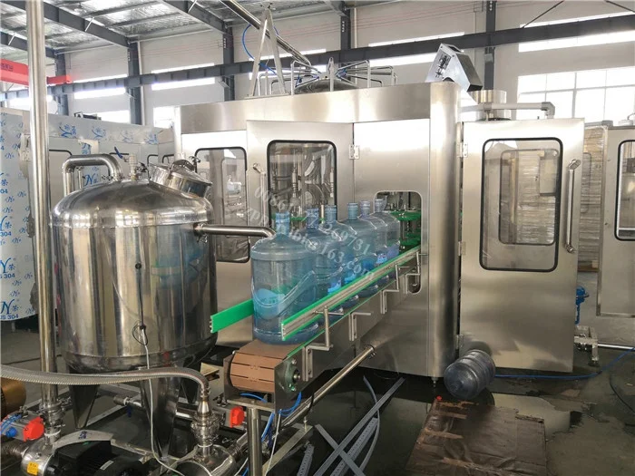 Rotary 2 In 1  5 Gallon Mineral Water Bottle Filling Capping Machine , 20Liter Jar Water Bottling Plant / Line Low Price