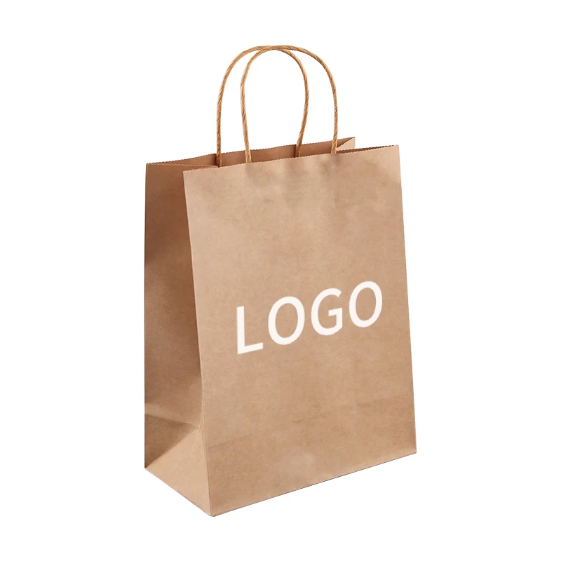 40*13*31cm 130g In stock wholesale cheap price Custom Shopping brown kraft paper bags with handle for business