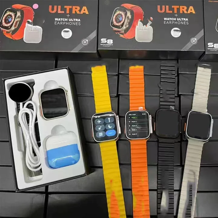 2023 ультра Смарт-часы в 1 с наушниками Bluetooth reloj inteligente Самые