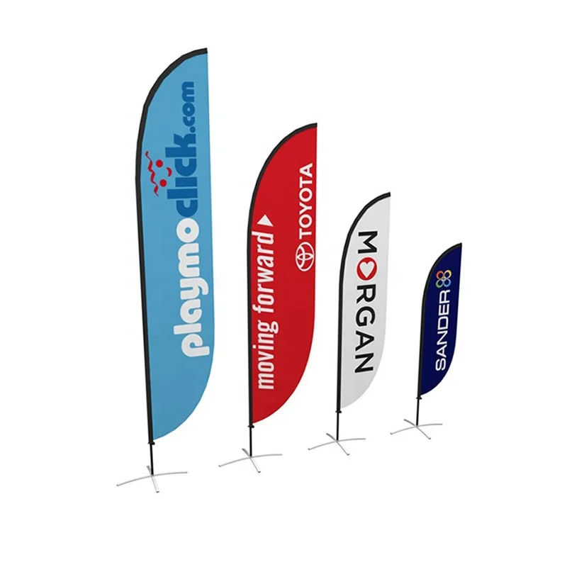 
Экологичный двойной термоперенос с логотипом на заказ, рекламный флаг с перьями, прочный пляжный флаг из полиэстера в форме слезы 