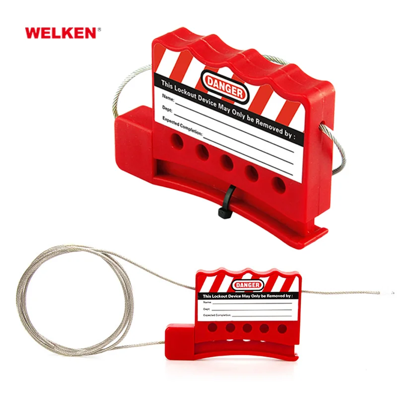 OEM Safety Lockout Tagout Cable Locking Device retractable stainless steel 1.8m Cable Lockout Tagout Device