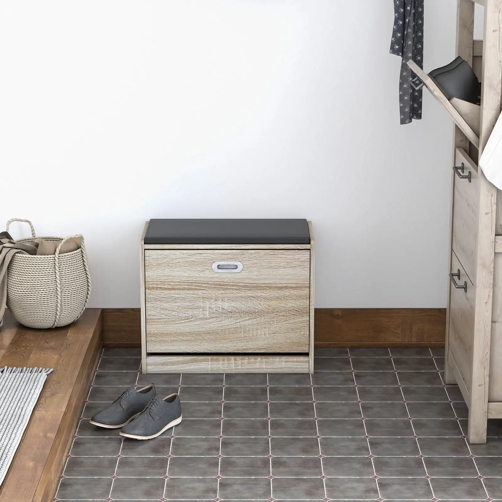 shoe rack storage cabinet with seat cushion for foyer closet entryway shoes cabinet shoe racks organize home furniture