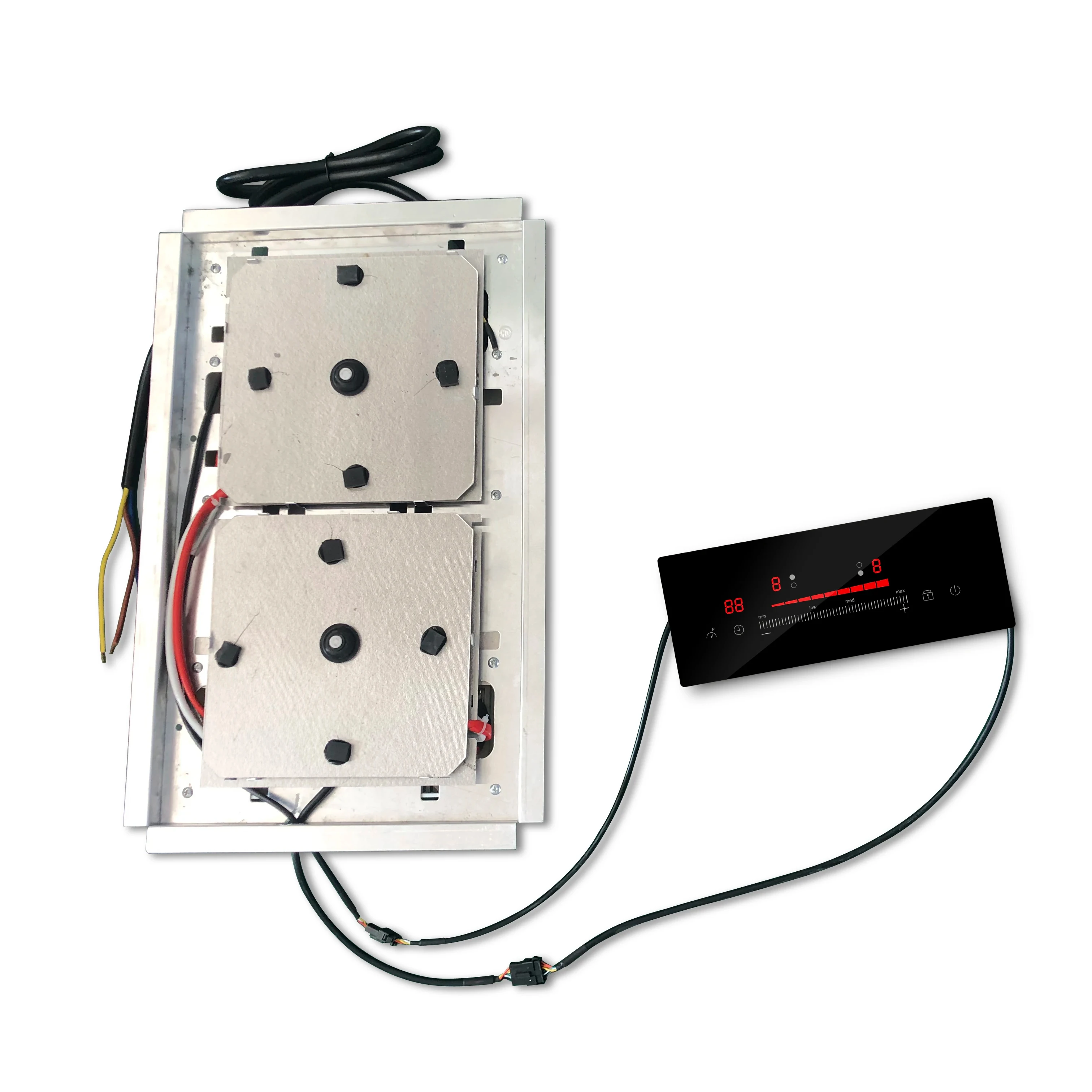 Invisible Under Granite Marble Countertop Built In Induction Hob Cooktop Stove Cooker Hidden Two Burner Separated Control