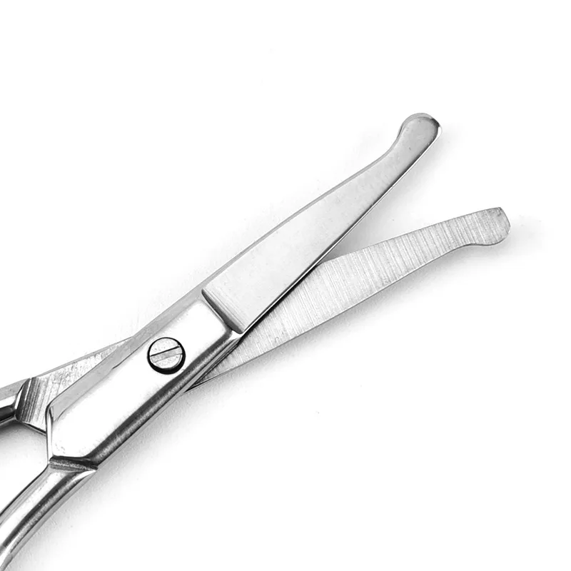 Factory in Stock Stainless Steel Beauty  Vibrissac Scissors Eyebrow Scissors Rust Scissors Support Fixed Logo