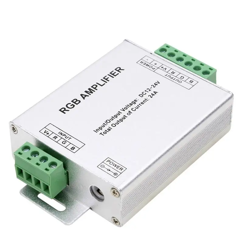 4-канальный усилитель постоянного тока 12 В 24 В вход, 24А ток используется для 3528 5050 SMD RGBW светодиодные полосы света
