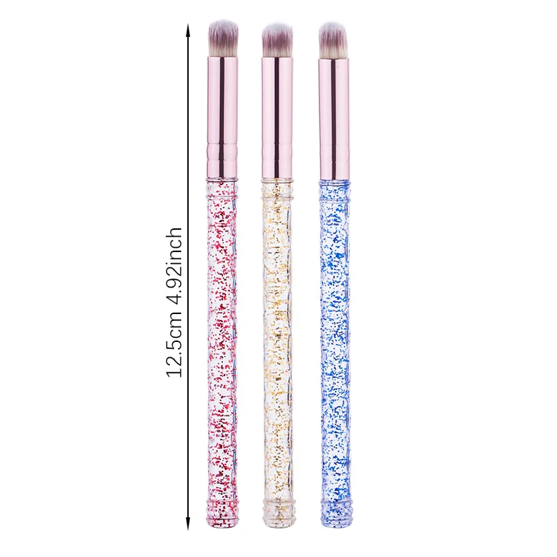 
Popular hot selling single crystal handle concealer brush custom design eyebrow brush 