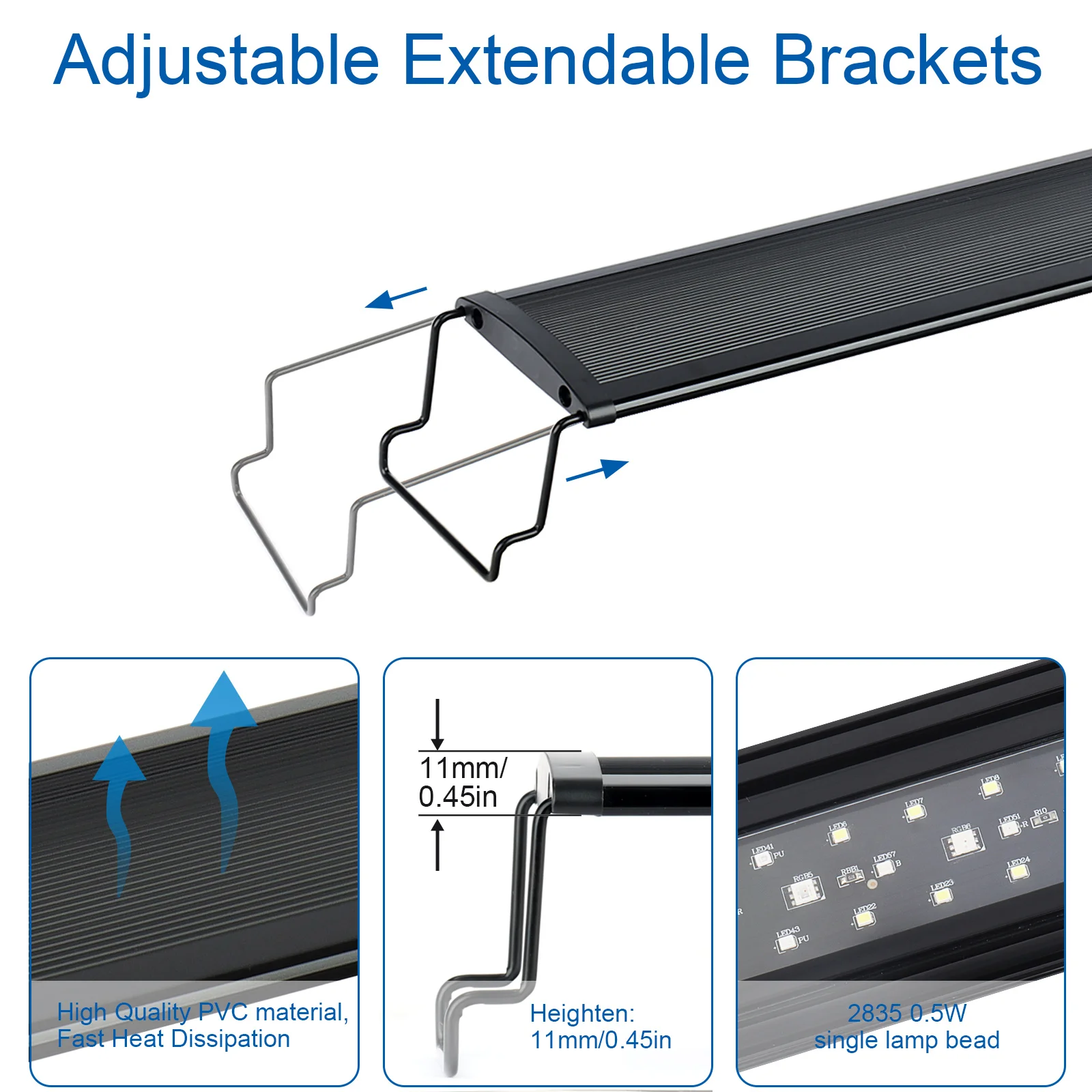 High Quality Aquarium LED Lighting Fish Tank  Fresh Water Aquarium Light Full Spectrum aquarium lights for live plant tank