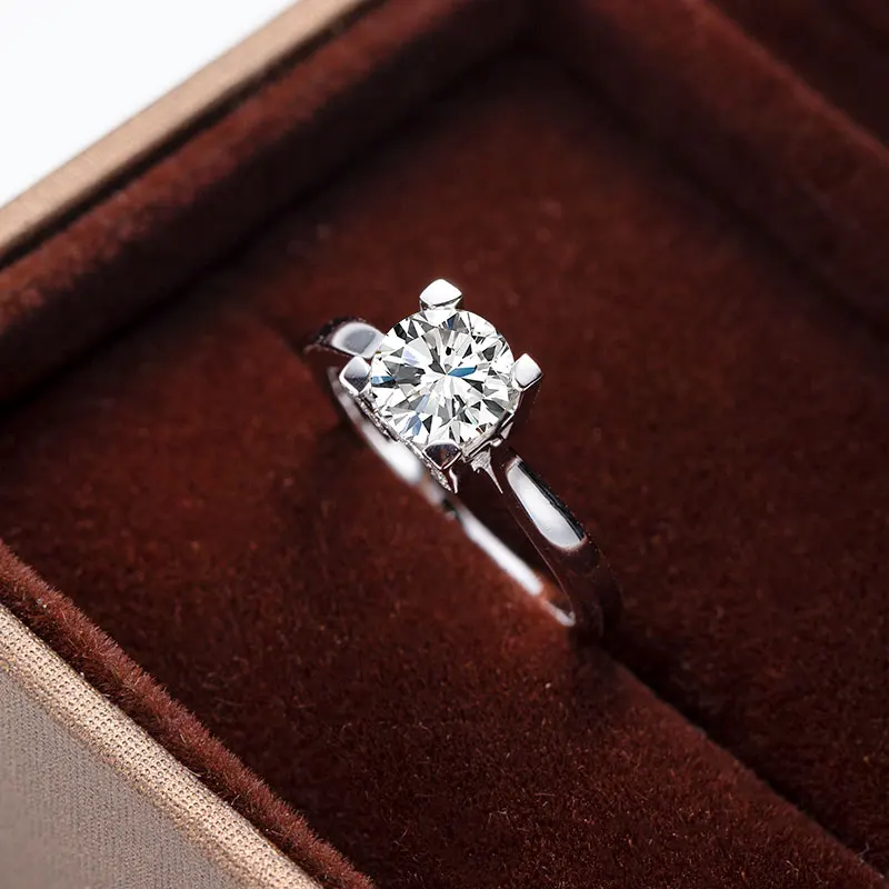  925Ssterling серебряное кольцо с буквой H закрепкой в форме буквы asscher Муассанит поставщик ювелирных изделий оптовая цена Заводская
