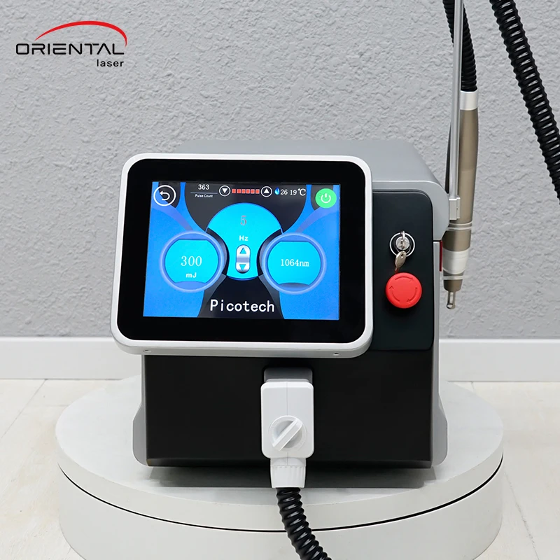 Best professional portable pico second q switched nd yag  laser tattoo removal portable machine with 532nm 1064nm 755nm 1320nm