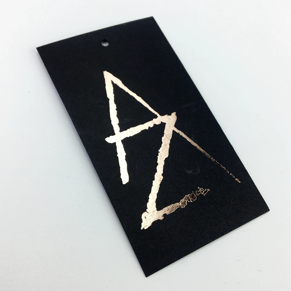 custom logo name uv printing garment black cardboard hang tags, hangtag for clothing