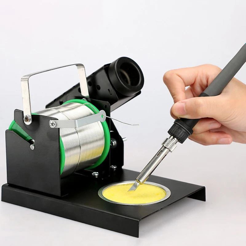 3-in-1 Multifunctional Soldering Accessories Soldering Iron Stand Solder Wire Spool Roll Holder and Soldering Tips Cleaner
