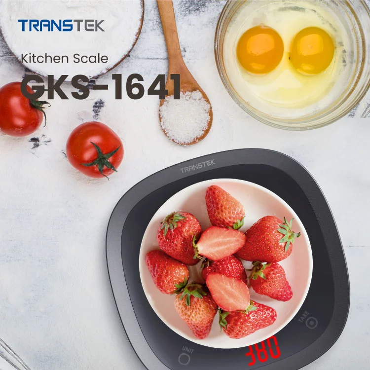 TRANSTEK 4 Units 5kg/ 1g Precise LED Display Battery Digital Food Weighing Waterproof Kitchen Scale Balanzas de Cocina