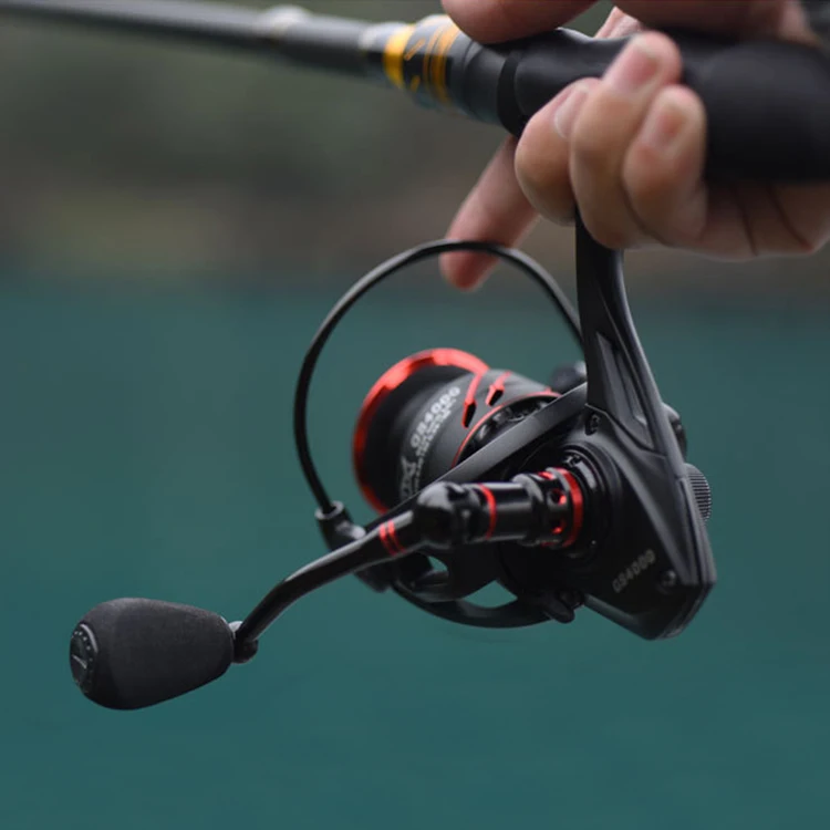 NEW OEM Fishing Reel Carp Fishing Full Metal Spool Spinning Reel 5.0:1 Max Drag 10Kg Power Sea Carp Fishing Reel Black