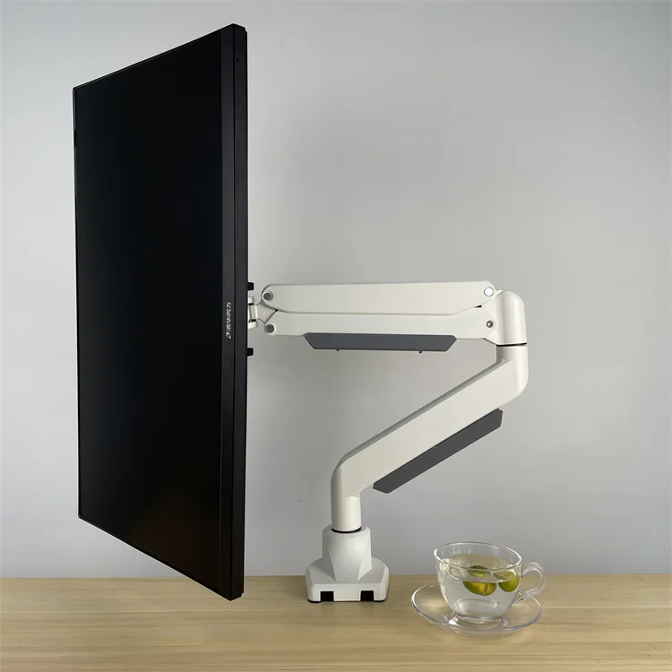 Factory Gas Spring Monitor Stand VESA Office Adjustable  OEM/ODM Quick Release Aluminum Single Monitor Arm