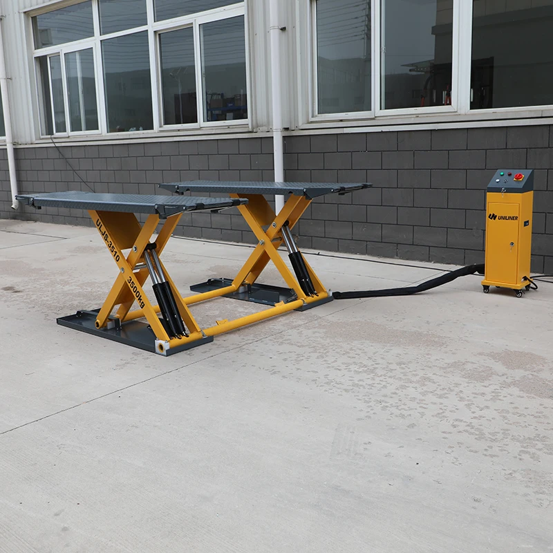 Portable mid rise scissor lift ULJS-3510 car lift hydraulic scissor car lift garage equipment body shop equipment