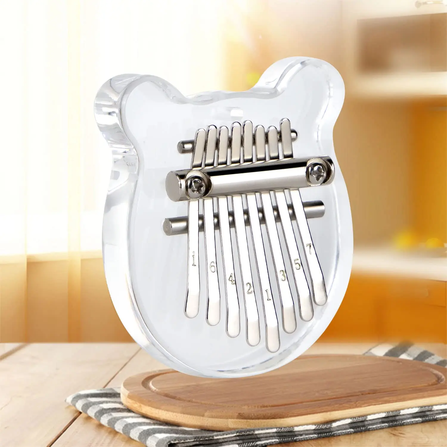 Wholesale Kalimba 8 Key Finger Piano Marimba with Pendant Gift for Christmas/Xmas/Thanksgiving
