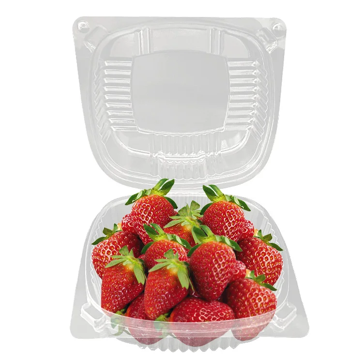 Custom Clear PET Food Fruit snack vegetable Clamshell Blister plastic punnets