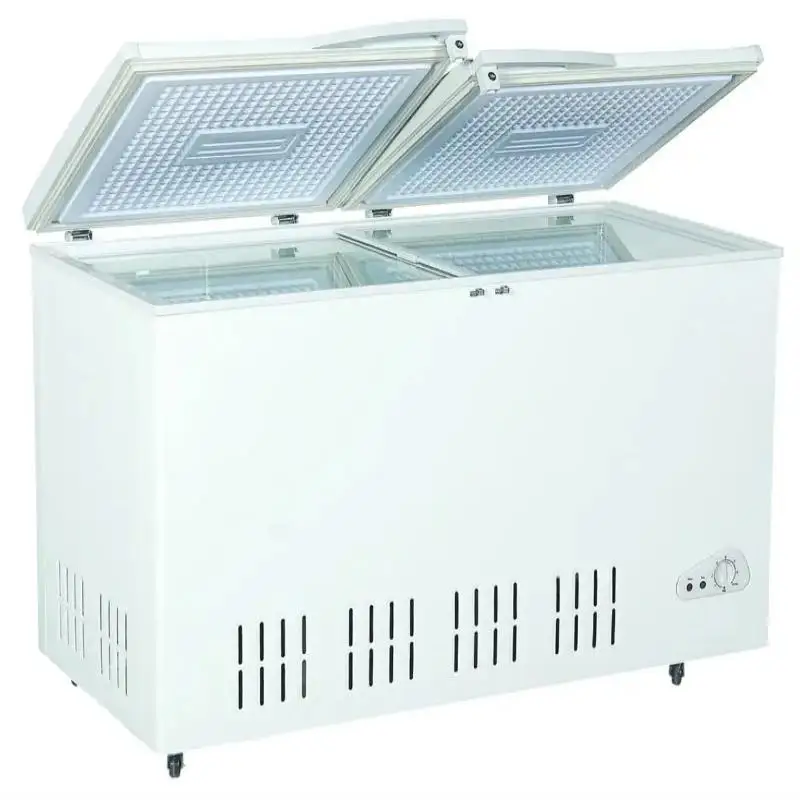 2023 Special Sale Popular Top Loading 360L Display Commercial Double Door Chest Freezer