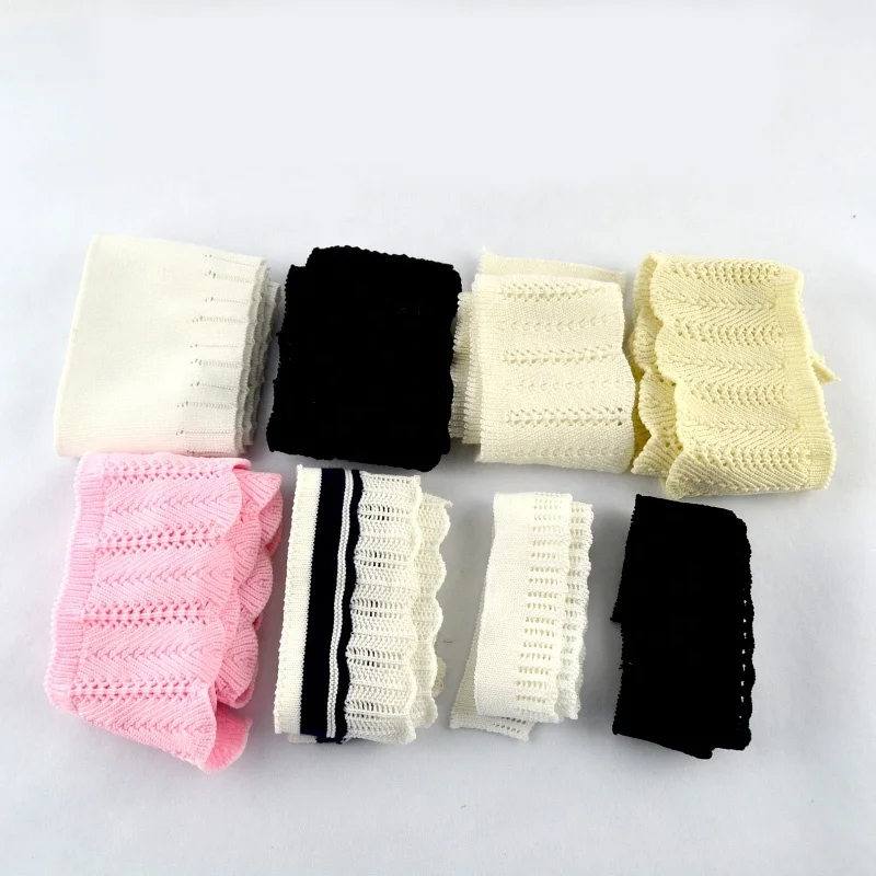 
New jacquard hollow ribbed cuff collar sweater knit thread female clothing DIY accessories 
