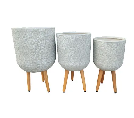 Изысканный новый набор цветочных горшков 3 Оптовые садовые горшки для садовых горшков для посадки легче сделать воздух и экологически чистый цветочный горшок