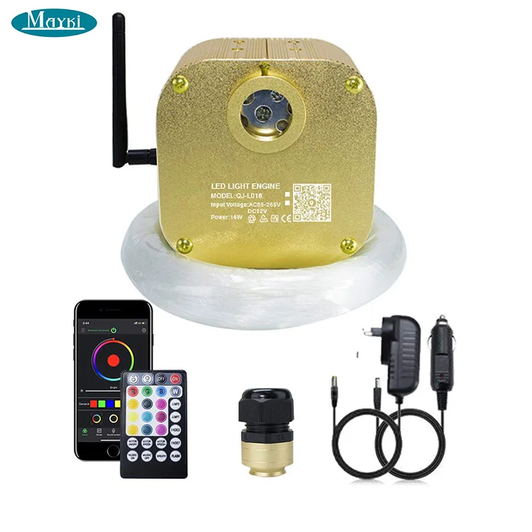 LED Fiber Optic Light Engine Driver-Mayki Light Source for RGB Led Fiber Optic Star Ceiling Light Kit (16W-APP(Twinkle))