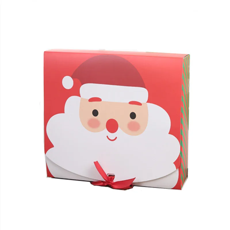 Christmas Santa Gift Paper Boxes Treats Candy Chocolate Goodies Boxes For Christmas Party Supplies