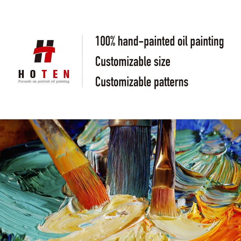 Custom Made Canvas Art Realistic Portrait Oil Painting from Photo