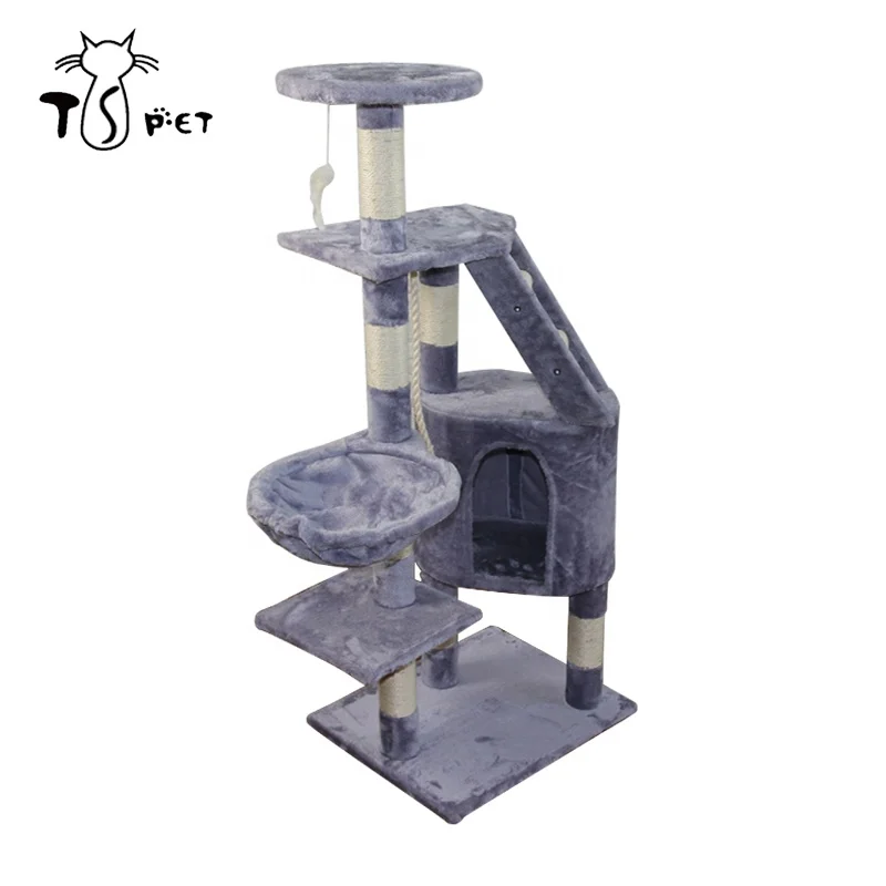 Китай производитель царапин дом восхождение и игрушка сизальная веревка долговечная кошачья царапина замок кошачье дерево
