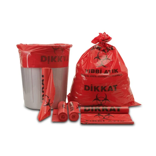 48x58cm1.2 Mil Disposable Stand up Pouch Biohazard Trash Bag for Medical Infectious Waste Gravure Printing Surface Handling
