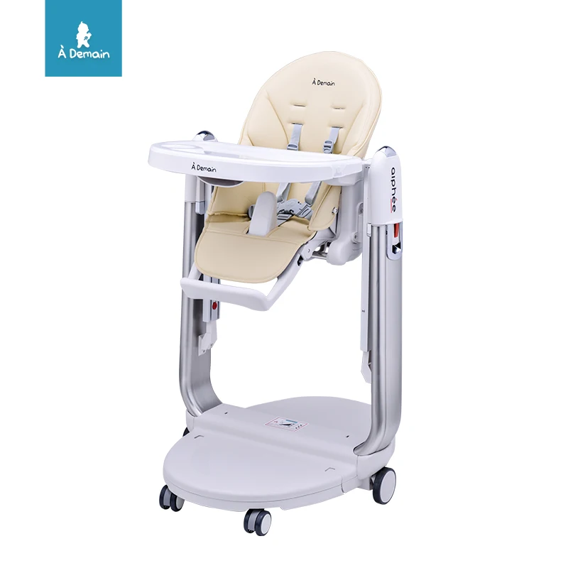 
New Arrival Luxury Baby Highchair 3 in 1 Foldable Space Saver Baby Feeding Chair 