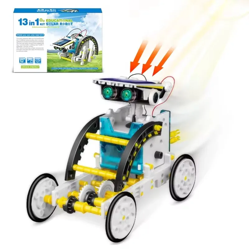Wholesale 13 in 1 Solar Powered Robot Toy Educational DIY Building Stem Science Experiment Kit Solar Toys