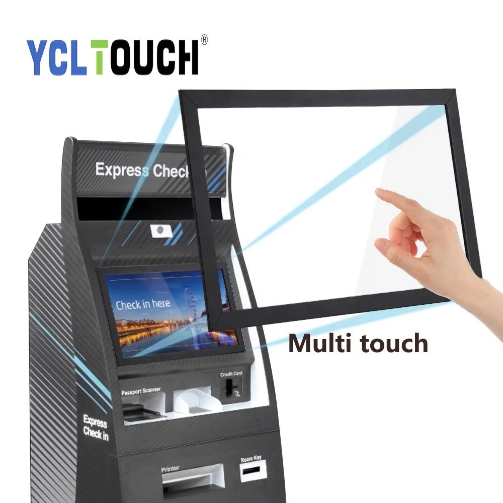 Multi touch infrared screen overlay kit 10 points IR touch panel 17 inch infrared touch frame with glass