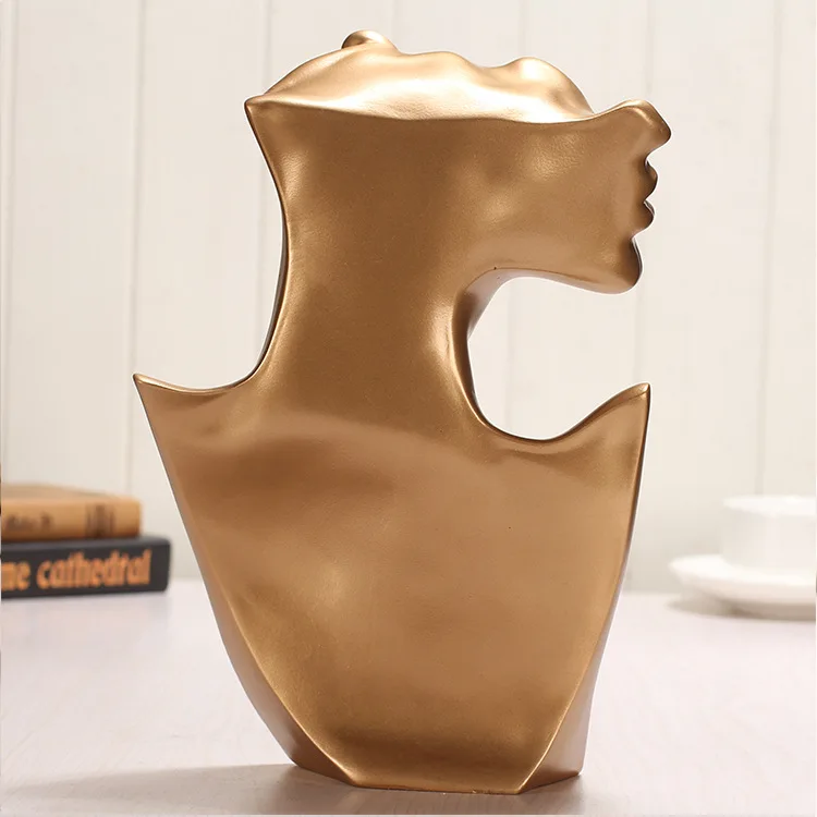 Ready To Ship Gold and Silver Resin Mannequin Jewelry Display Stand Jewelry Display Bust for Earrings Necklace