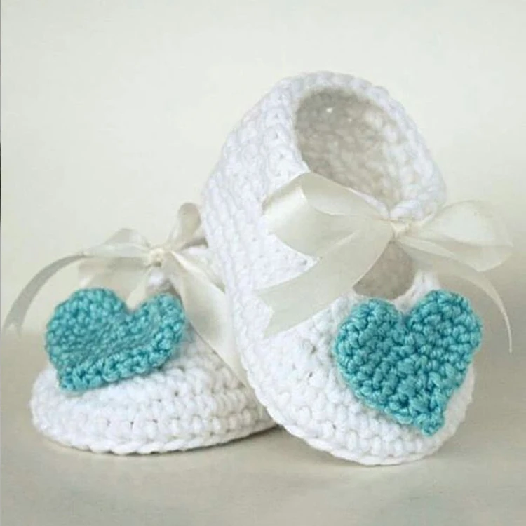 Factory Custom Wholesale Knitting Slippers Handmade Sneaker Baby Crochet Shoes Crochet Baby Booties
