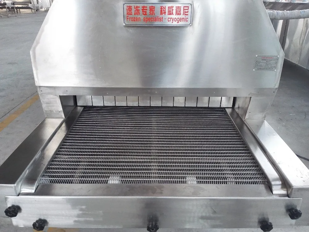Liquid Nitrogen Tunnel  IQF Freezer For Sea foods Frozen Machine 800 kg/h