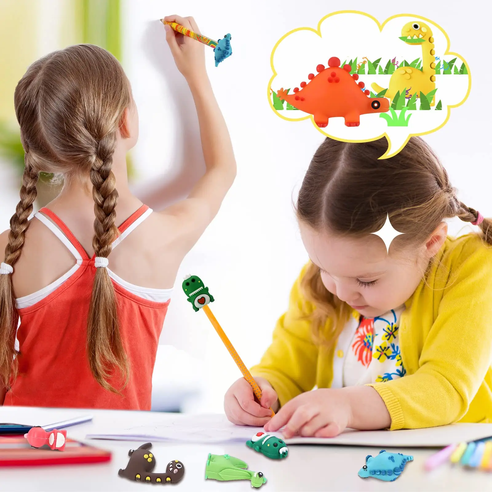 Топперы для карандашей из аниме, оптовая цена, изготовленные на заказ, пластиковые, ПВХ, резиновые, для детей, сувенир, 20 дней, персонажи ТВ и фильмов, индивидуальный дизайн/логотип