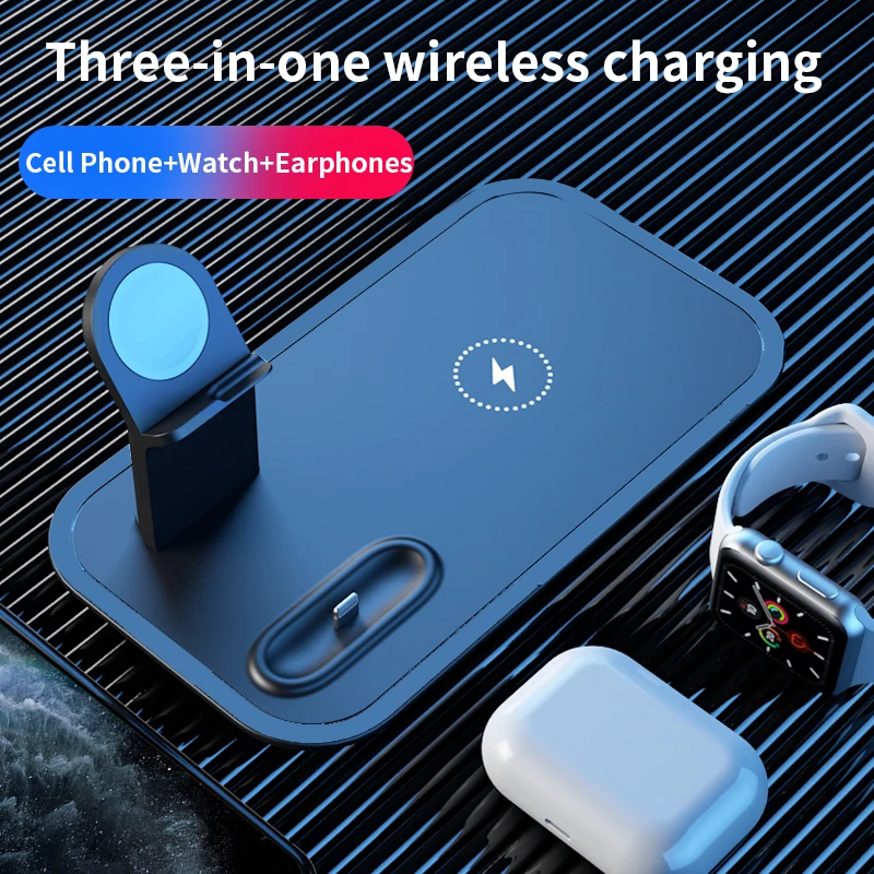  Ws8 Прямая поставка с фабрики Stasiun зарядка Usb беспроводной 3 в 1 несколько быстрая зарядная станция для дома или