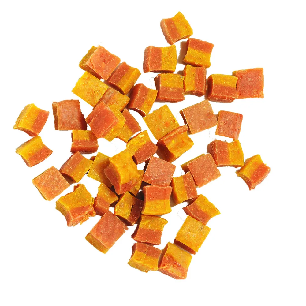 High protein pet food OEM supplier chicken sweet potato cubes