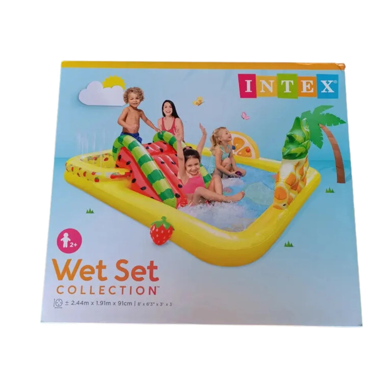 INTEX 57158 Веселая фруктовая игра CenFruit горка надувной бассейн игровой детская песочница Океанский