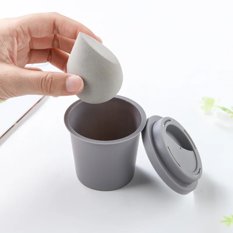 beauty egg cosmetic blender customize make up sponge private label latex free coffee cup makeup sponge