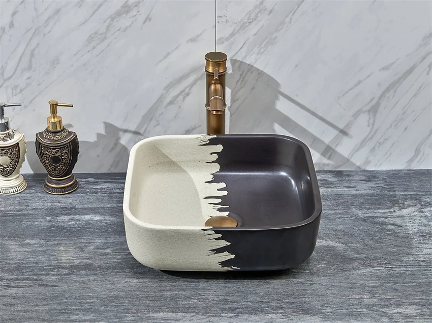 Chinese hand painted jingdezhen bathroom sinks