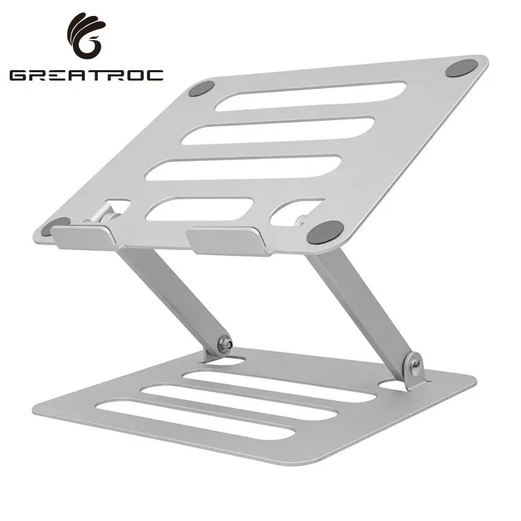 Great Roc suporte para laptop portable aluminum laptop stand fold multi angle adjustable computer riser ergonomic laptop holder