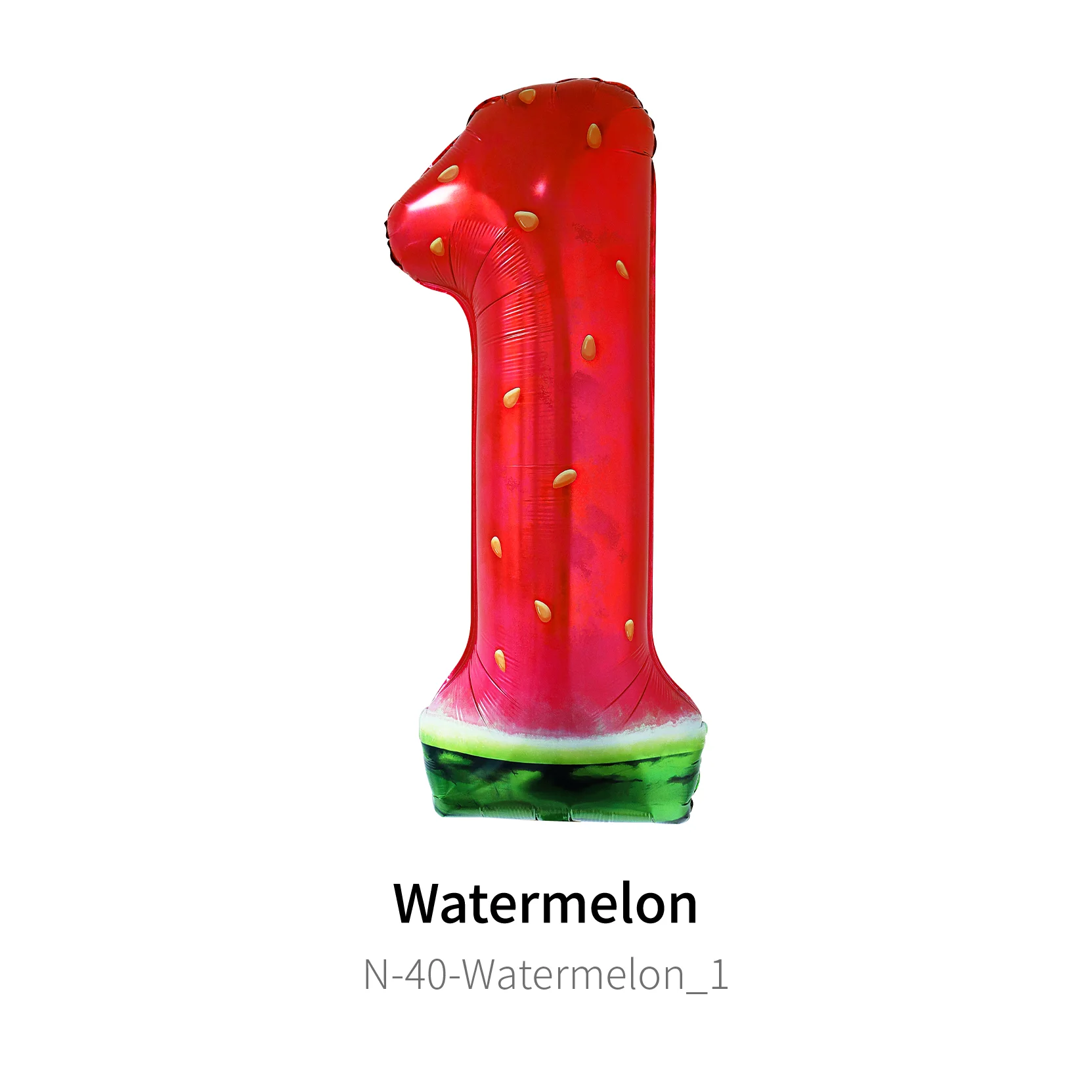 CYmylar new design 40inch watermelon number one balloon coco melon theme birthday party supplies balloons